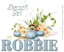 ROBBIE..BEACH GIRL, OCEAN, TEXT, NAMES
