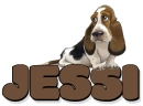 JESSI, FIRST NAMES, TEXT, BASSET HOUND