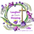 Mel - Circle Of Purple Flowers - Laughter- God's Blessing