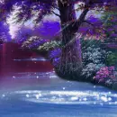 Purple tree landscape ~ background ~ fg