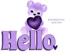 HELLO, TEDDY BEAR, CUTE, GREETINGS