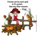 Mel - Autumn - Fence - Bird - Gold