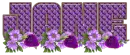 Purple flowers with strawberries - Jane