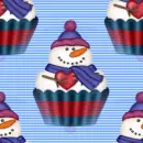 Snowman cupcake - Seamless BG