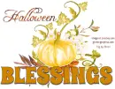 Halloween Blessings, PUMPKIN, TEXT, HOLIDAYS