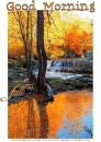 GOOD MORNING FALL, SUNRISE, NATURE, WATERFALL