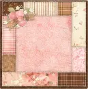 Pink & brown plaid flowers ~ Background