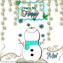 Mel - Snowman - Lights - Snowflakes - Happy