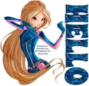 HELLO, FLORA, WINX CLUB, CARTOONS, CUTE, TEXT