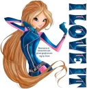 I LOVE IT, WINX CLUB, FLORA, DRAWINGS, CARTOONS