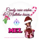 Mel - Candy Cane - Mistletoe - Girl - Ornament