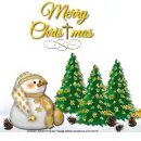 Mel-Snowman - Trees - Snow - Sparkles