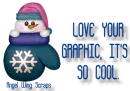 Snowman in a mitten 