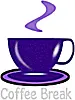 COFFEE BREAK, DRINKS, TEXT, COMMENTS, ONLINE/OFFLINE ICON