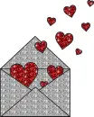 envelope letter with hearts
