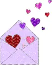 envelope letter with hearts
