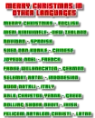 Merry Christmas in other languages