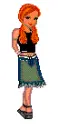 girl with denim skirt
