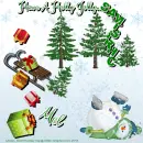 Mel - Holly Jolly Christmas - Trees - Gifts - Snowman