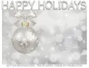 HAPPY HOLIDAYS, SNOWING, ORNAMENTS, CHRISTMAS