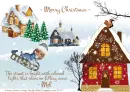 Mel - Houses - Snow - Girl On Sled
