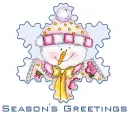 Season's Greetings (Snowman Snowflake)