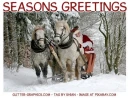SEASONS GREETINGS, SNOW, SANTA, CHRISTMAS, TEXT
