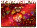 SEASONS GREETINGS, ORNAMENTS, CHRISTMAS, TEXT