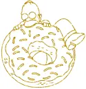 homer simpson with donut