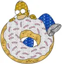 homer simpson with donut