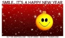 SMILE.. IT'S A HAPPY NEW YEAR, SMILEY, SNOW, TEXT