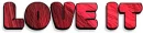 LOVE IT, RED, GG RELATED, TEXT