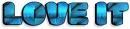 LOVE IT, MULTI TEAL, GG RELATED, TEXT