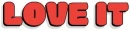 LOVE IT, RED, GG RELATED, TEXT