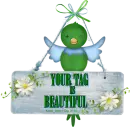 Bird - Wooden Sign - Flowers 