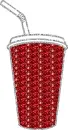 paper cup with lid and straw