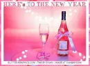HERE's TO THE NEW YEAR, CHAMPAGNE, HOLIDAYS, TEXT