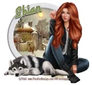 Woman with dog - Shian