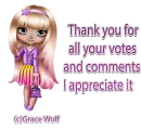 Blonde girl - Thank you
