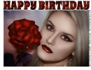 HAPPY BIRTHDAY, ROSES, WOMAN, TEXT