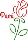 Pami, FLOWER, ROSE, FIRST NAMES, TEXT
