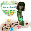 You Are Loved - Hearts - Girl - Sand