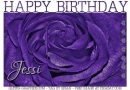 HAPPY BIRTHDAY JESSI, ROSE, PURPLE, TEXT