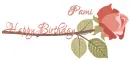Hapoy Birthday Pami, PEACH ROSE, BIRTHDAY, TEXT