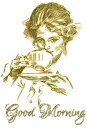 GOOD MORNING, WOMAN, COFFEE, OLD FASHIONED