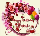 Pami - Happy Birthday - Flowers - Balloons - Cherries