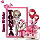 Tonya - Happy Birthday - Hearts - Gift - Love