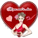 Love - Is All You Need - Girl - Heart - Spinning Heart
