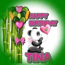 Tina - Happy Birthday - Panda - Balloons