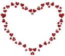 heart with contour of hearts